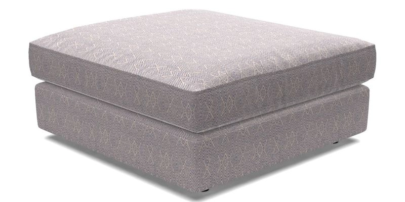 Slingsby fixed cover Footstool in Two Tone Plain Biscuit