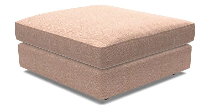 Slingsby fixed cover Footstool in Two Tone Plain Biscuit