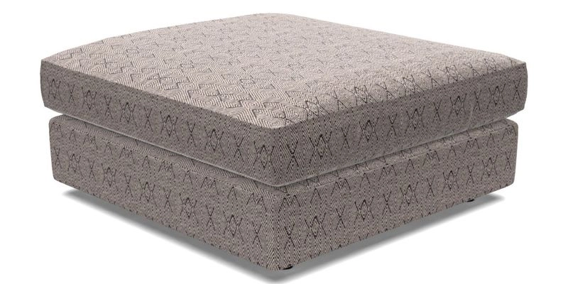 Slingsby fixed cover Footstool in Two Tone Plain Biscuit