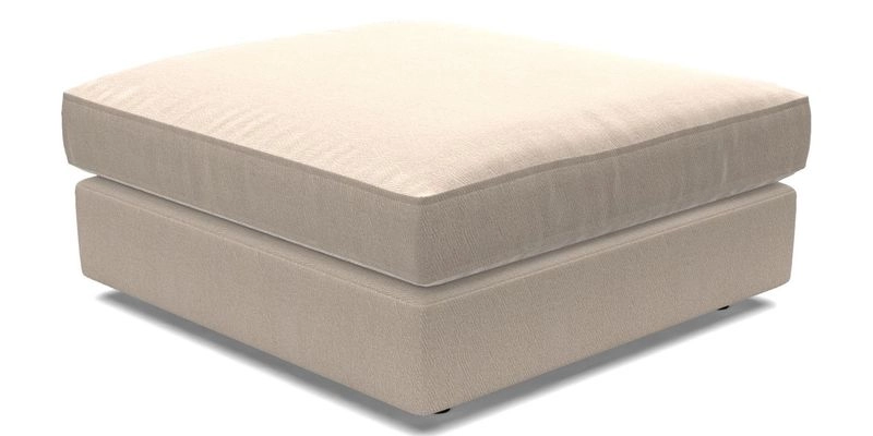 Slingsby fixed cover Footstool in Two Tone Plain Biscuit