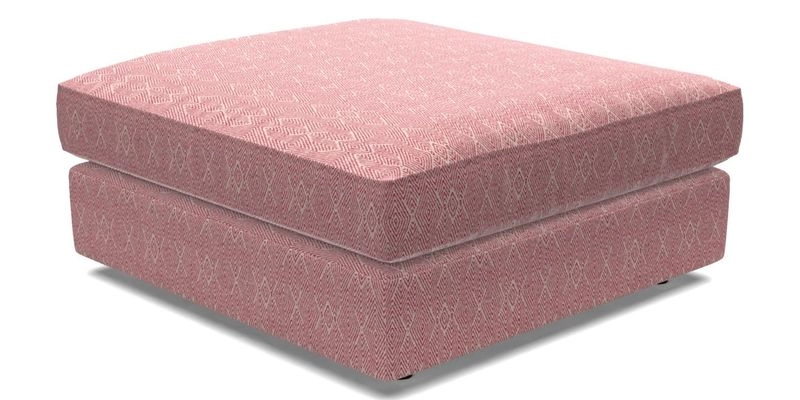 Slingsby fixed cover Footstool in Two Tone Plain Biscuit