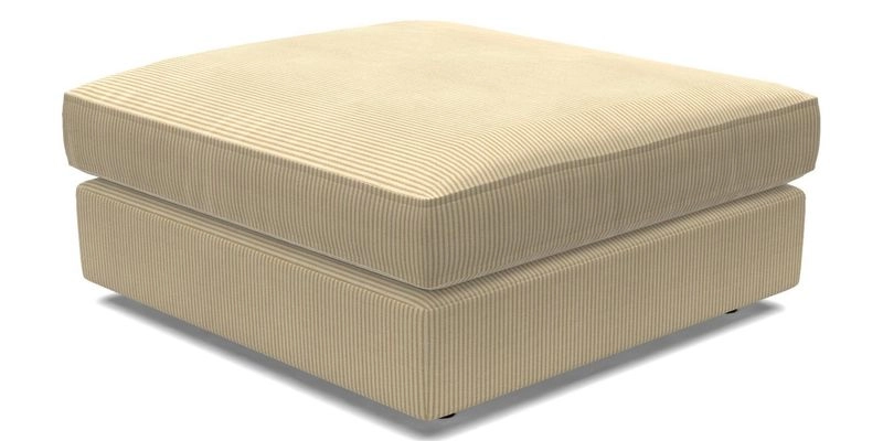 Slingsby fixed cover Footstool in Two Tone Plain Biscuit