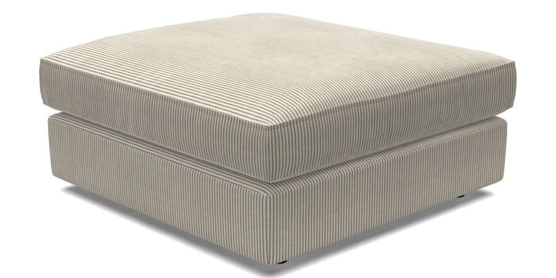 Slingsby fixed cover Footstool in Two Tone Plain Biscuit
