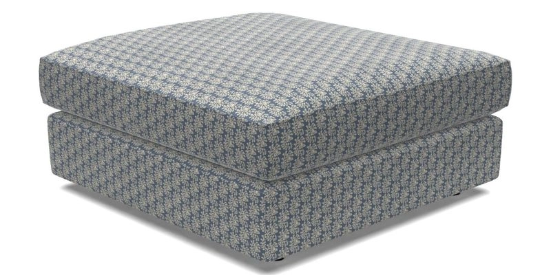 Slingsby fixed cover Footstool in Two Tone Plain Biscuit