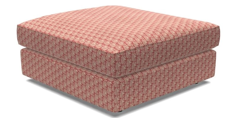 Slingsby fixed cover Footstool in Two Tone Plain Biscuit