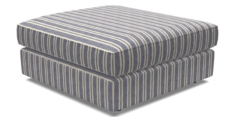 Slingsby fixed cover Footstool in Two Tone Plain Biscuit