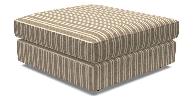 Slingsby fixed cover Footstool in Two Tone Plain Biscuit