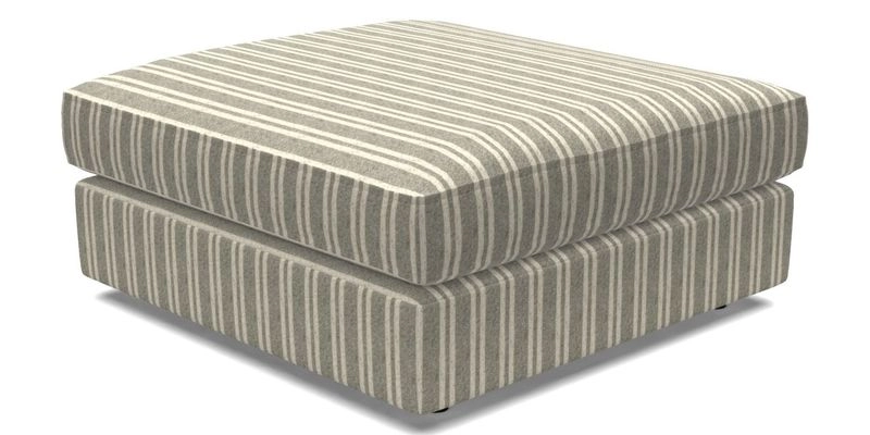 Slingsby fixed cover Footstool in Two Tone Plain Biscuit