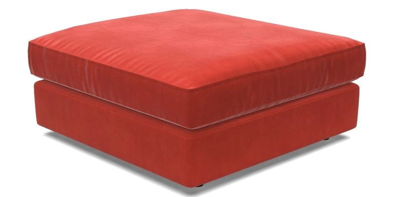Slingsby fixed cover Footstool in Two Tone Plain Biscuit