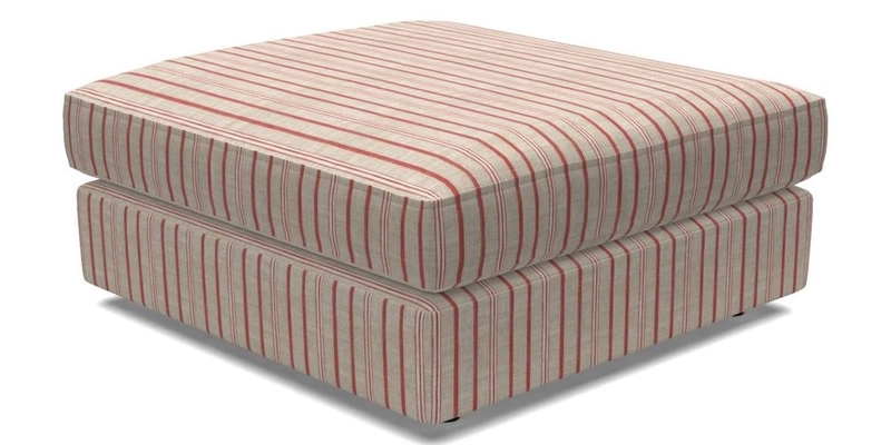 Slingsby fixed cover Footstool in Two Tone Plain Biscuit