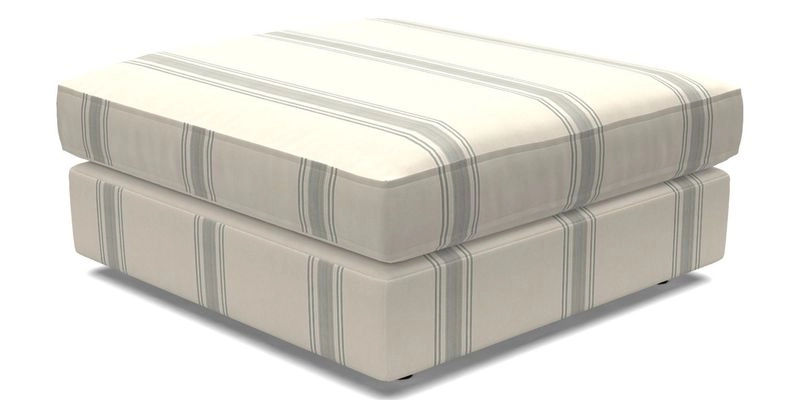 Slingsby fixed cover Footstool in Two Tone Plain Biscuit