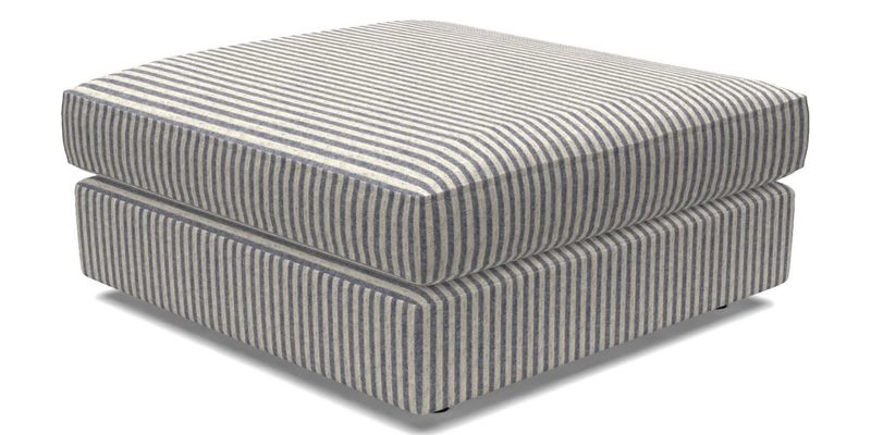 Slingsby fixed cover Footstool in Two Tone Plain Biscuit