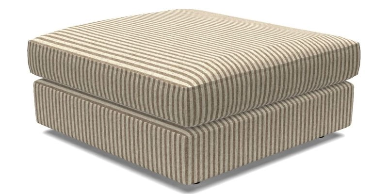 Slingsby fixed cover Footstool in Two Tone Plain Biscuit