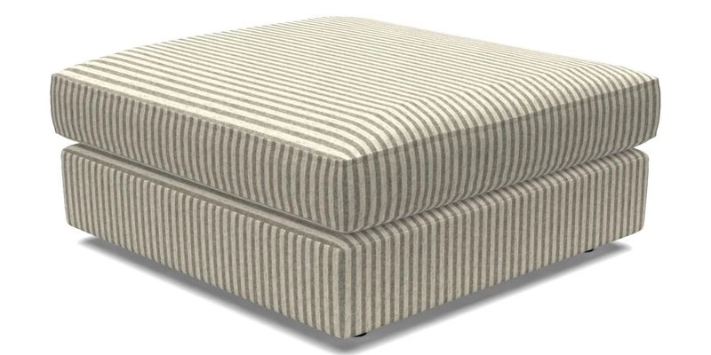 Slingsby fixed cover Footstool in Two Tone Plain Biscuit