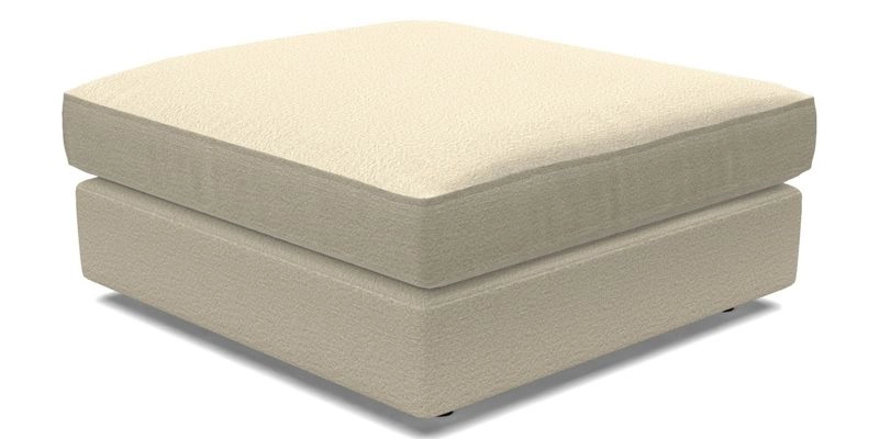 Slingsby fixed cover Footstool in Two Tone Plain Biscuit