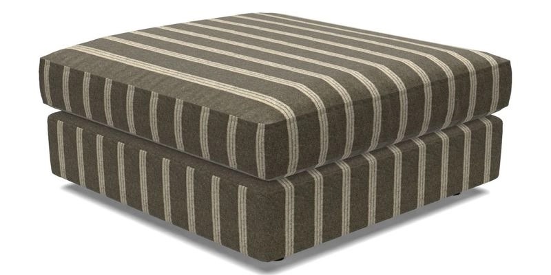 Slingsby fixed cover Footstool in Two Tone Plain Biscuit