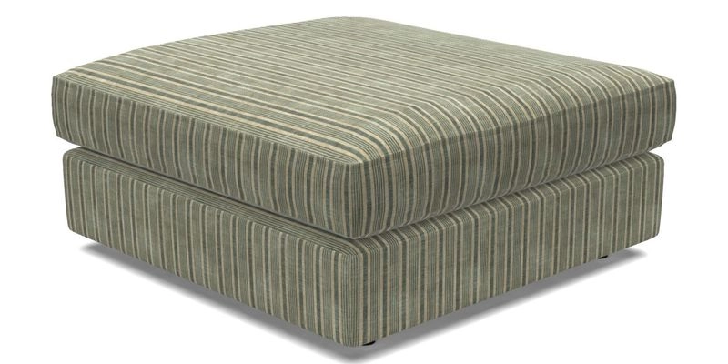 Slingsby fixed cover Footstool in Two Tone Plain Biscuit