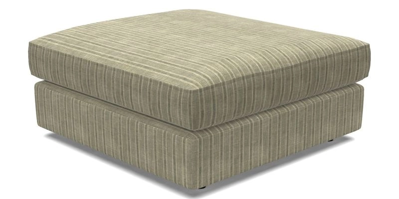 Slingsby fixed cover Footstool in Two Tone Plain Biscuit