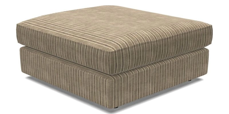 Slingsby fixed cover Footstool in Two Tone Plain Biscuit