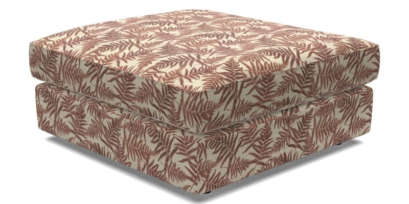 Slingsby fixed cover Footstool in Two Tone Plain Biscuit