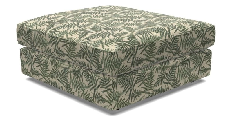 Slingsby fixed cover Footstool in Two Tone Plain Biscuit