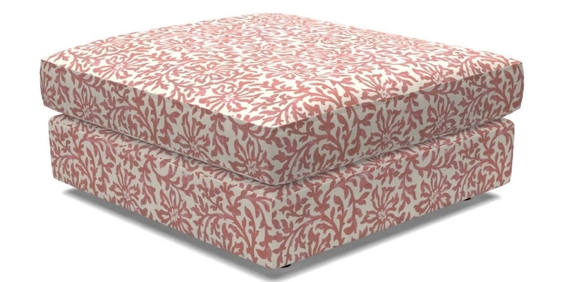 Slingsby fixed cover Footstool in Two Tone Plain Biscuit