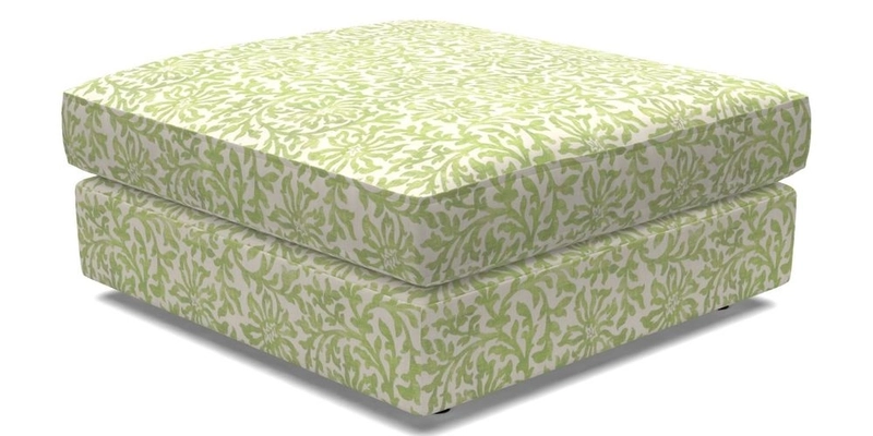 Slingsby fixed cover Footstool in Two Tone Plain Biscuit