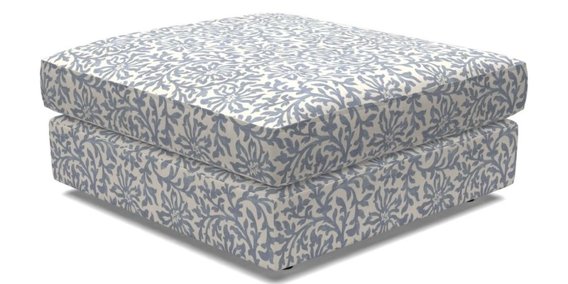 Slingsby fixed cover Footstool in Two Tone Plain Biscuit