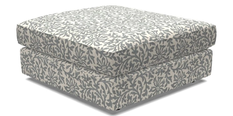 Slingsby fixed cover Footstool in Two Tone Plain Biscuit