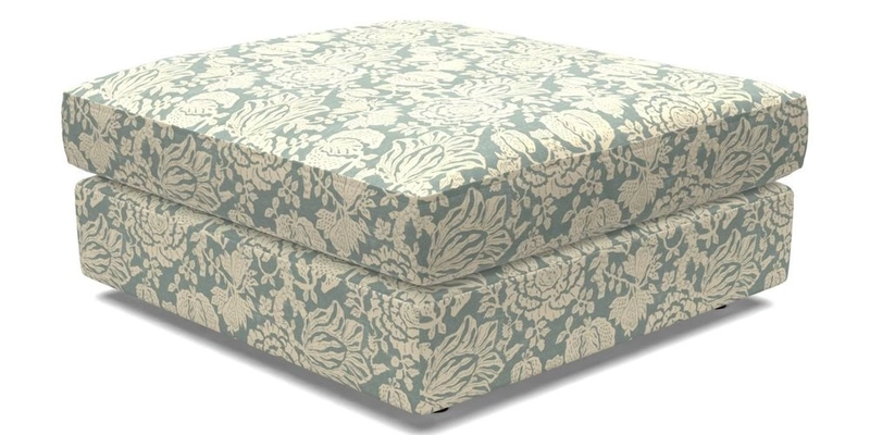 Slingsby fixed cover Footstool in Two Tone Plain Biscuit