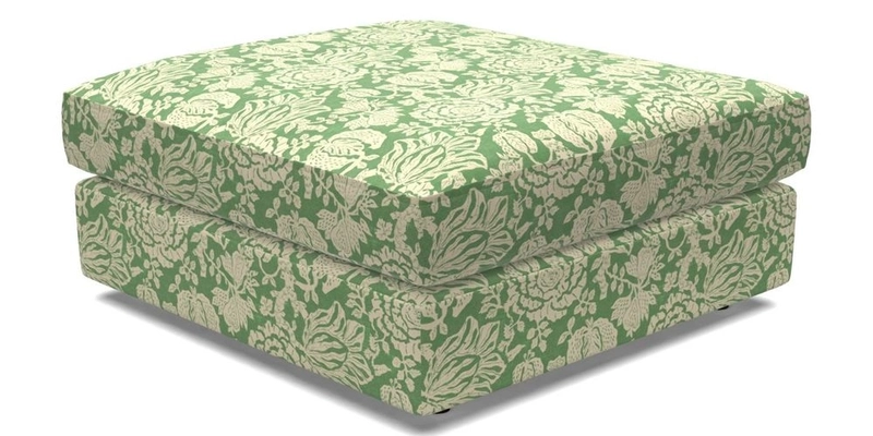 Slingsby fixed cover Footstool in Two Tone Plain Biscuit