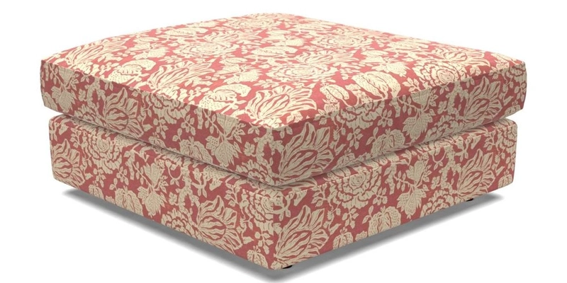 Slingsby fixed cover Footstool in Two Tone Plain Biscuit