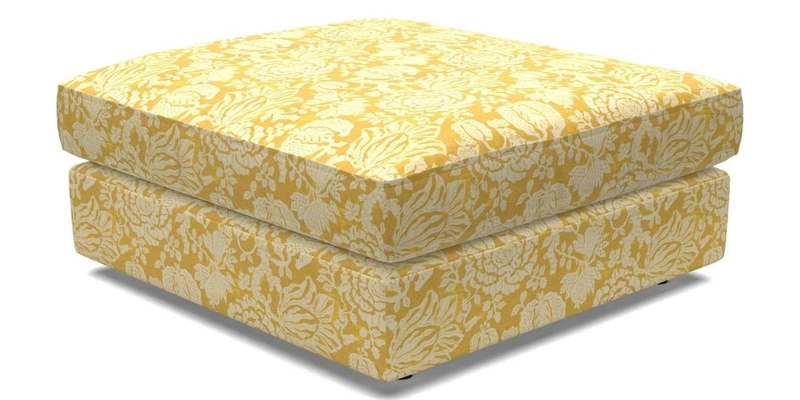 Slingsby fixed cover Footstool in Two Tone Plain Biscuit