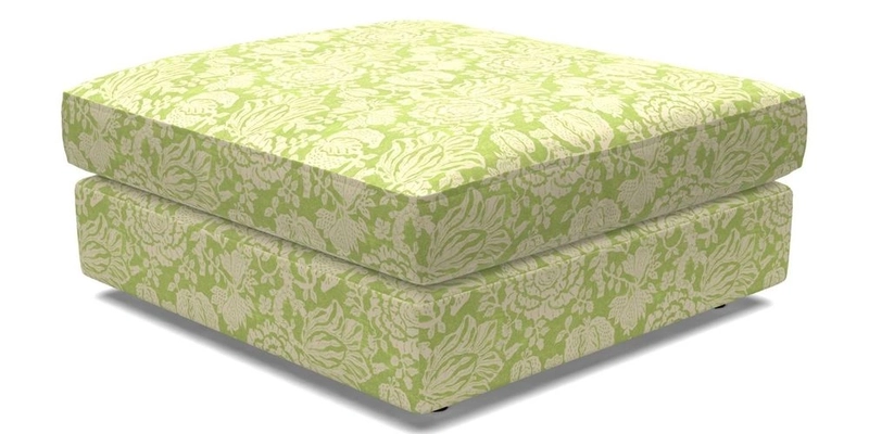 Slingsby fixed cover Footstool in Two Tone Plain Biscuit