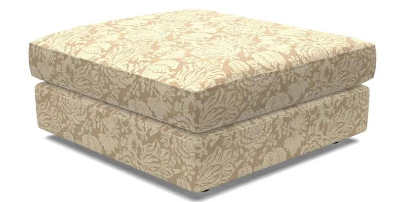 Slingsby fixed cover Footstool in Two Tone Plain Biscuit