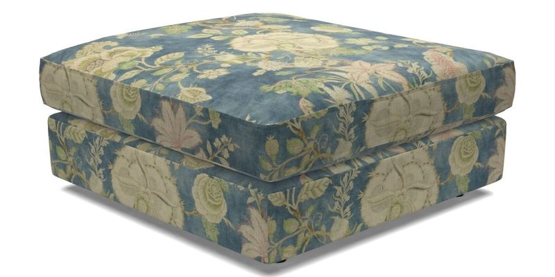 Slingsby fixed cover Footstool in Two Tone Plain Biscuit