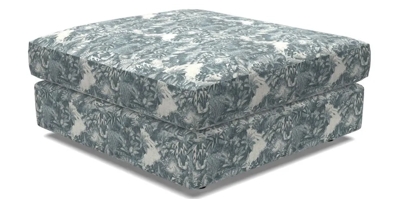Slingsby fixed cover Footstool in Two Tone Plain Biscuit