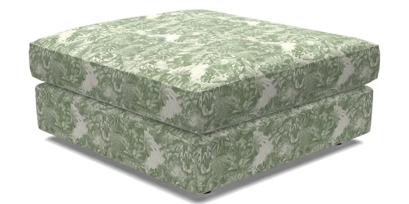 Slingsby fixed cover Footstool in Two Tone Plain Biscuit