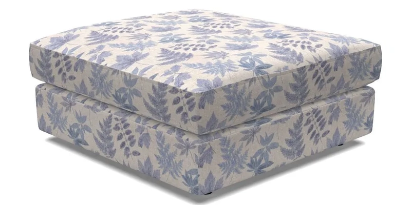 Slingsby fixed cover Footstool in Two Tone Plain Biscuit