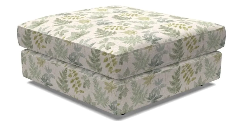 Slingsby fixed cover Footstool in Two Tone Plain Biscuit
