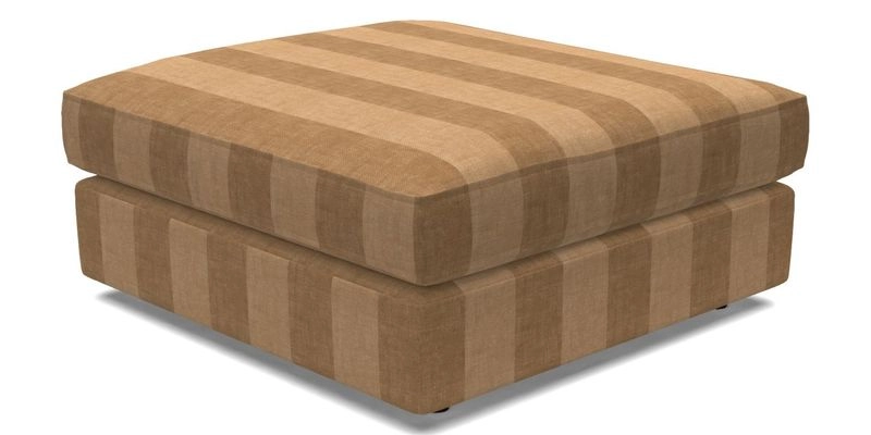 Slingsby fixed cover Footstool in Two Tone Plain Biscuit