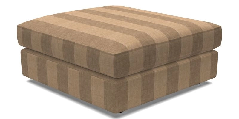 Slingsby fixed cover Footstool in Two Tone Plain Biscuit