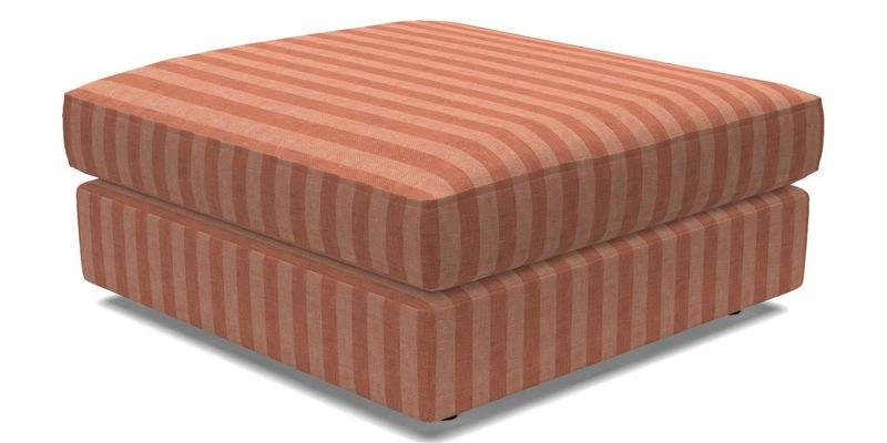 Slingsby fixed cover Footstool in Two Tone Plain Biscuit