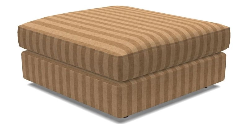 Slingsby fixed cover Footstool in Two Tone Plain Biscuit