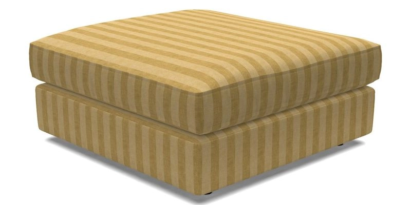 Slingsby fixed cover Footstool in Two Tone Plain Biscuit