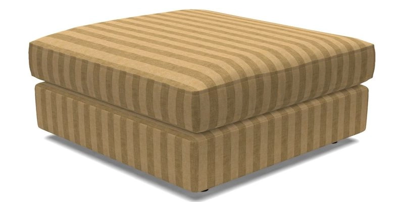 Slingsby fixed cover Footstool in Two Tone Plain Biscuit