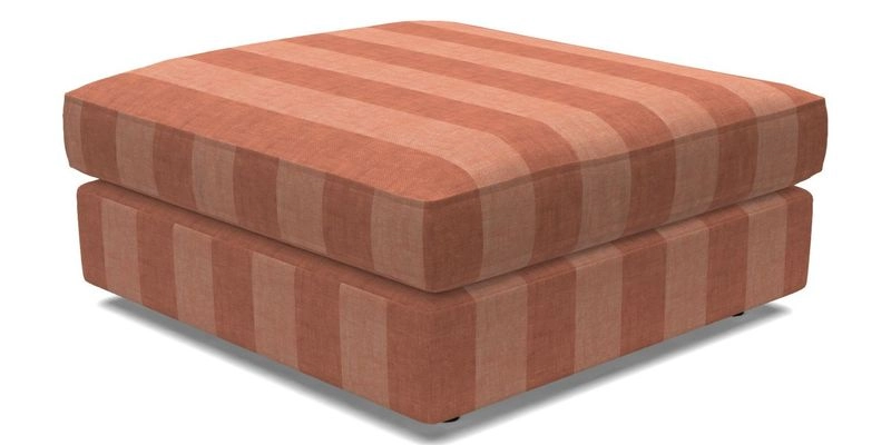 Slingsby fixed cover Footstool in Two Tone Plain Biscuit