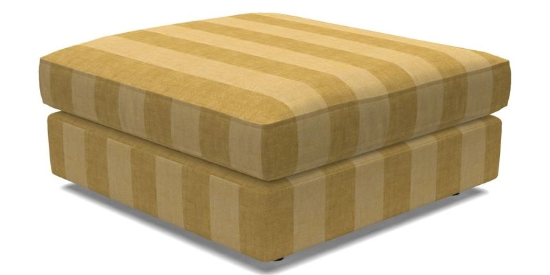 Slingsby fixed cover Footstool in Two Tone Plain Biscuit
