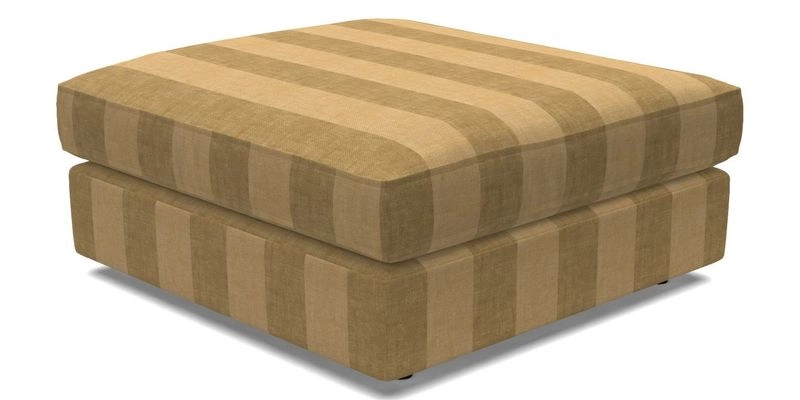Slingsby fixed cover Footstool in Two Tone Plain Biscuit