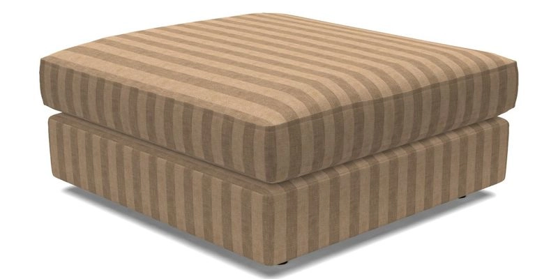 Slingsby fixed cover Footstool in Two Tone Plain Biscuit